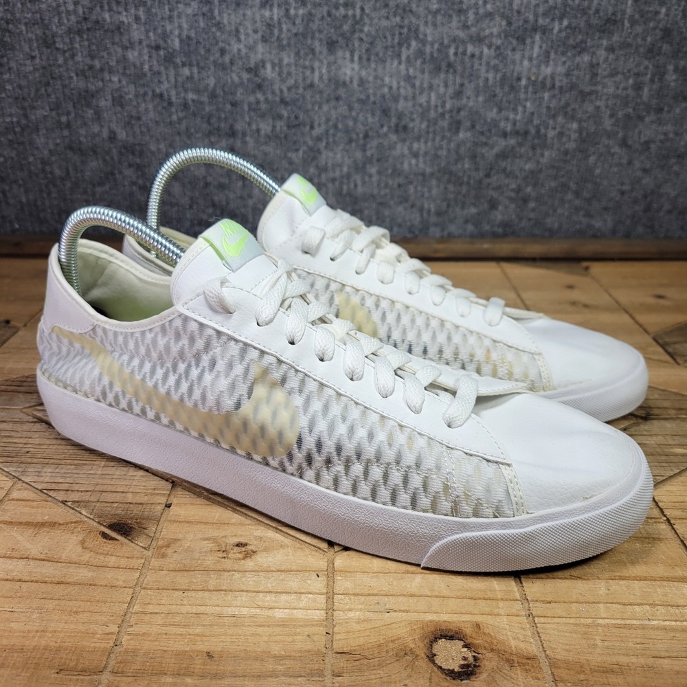 VTG Nike Tennis Classic AC 11.5‎ Mens Mesh Woven White Gold 377812-113 Shoes